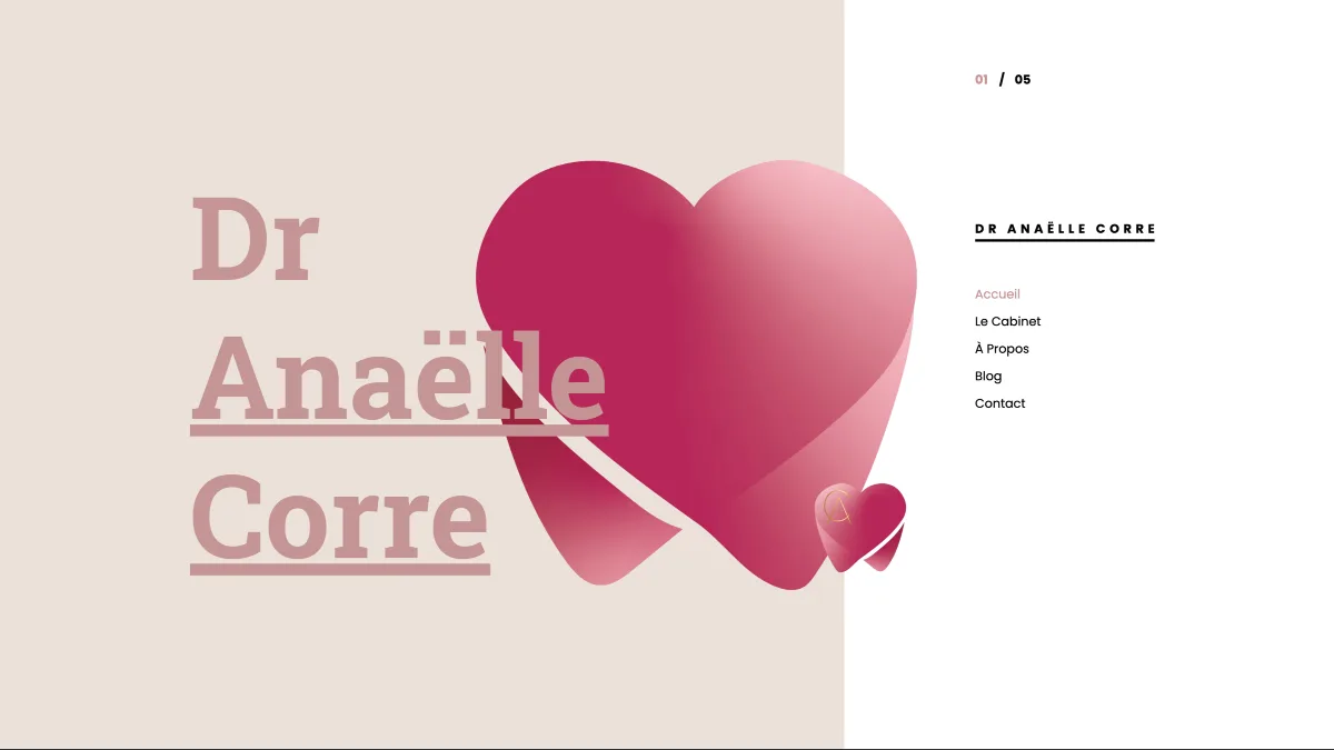 Capture du site Dr Corre, site vitrine réalisé par EPREYN, développeur à Perpignan