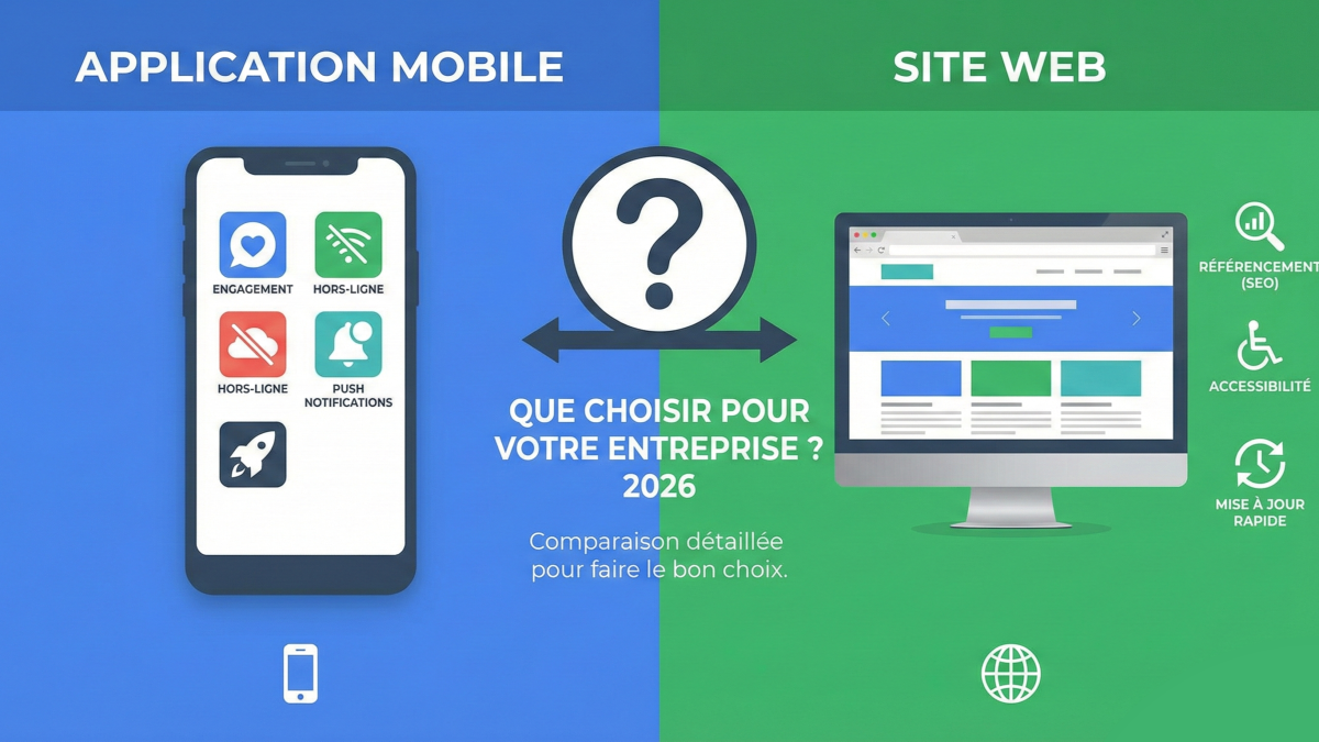 Comparaison entre application mobile et site web pour les entreprises