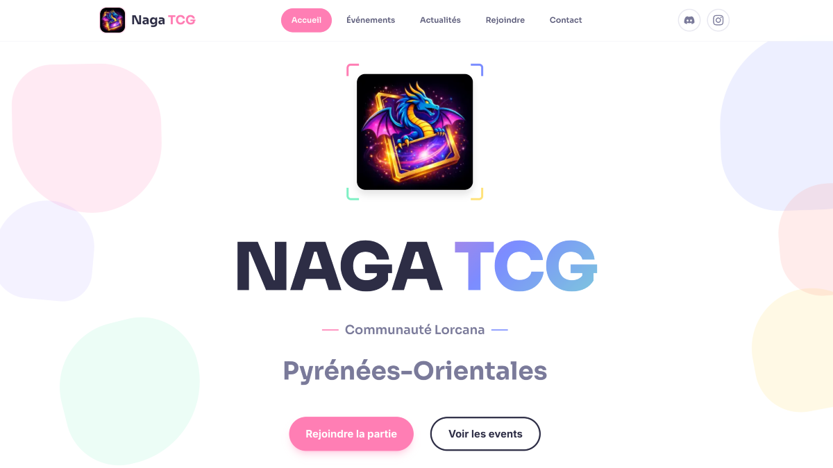 Site internet Naga TCG